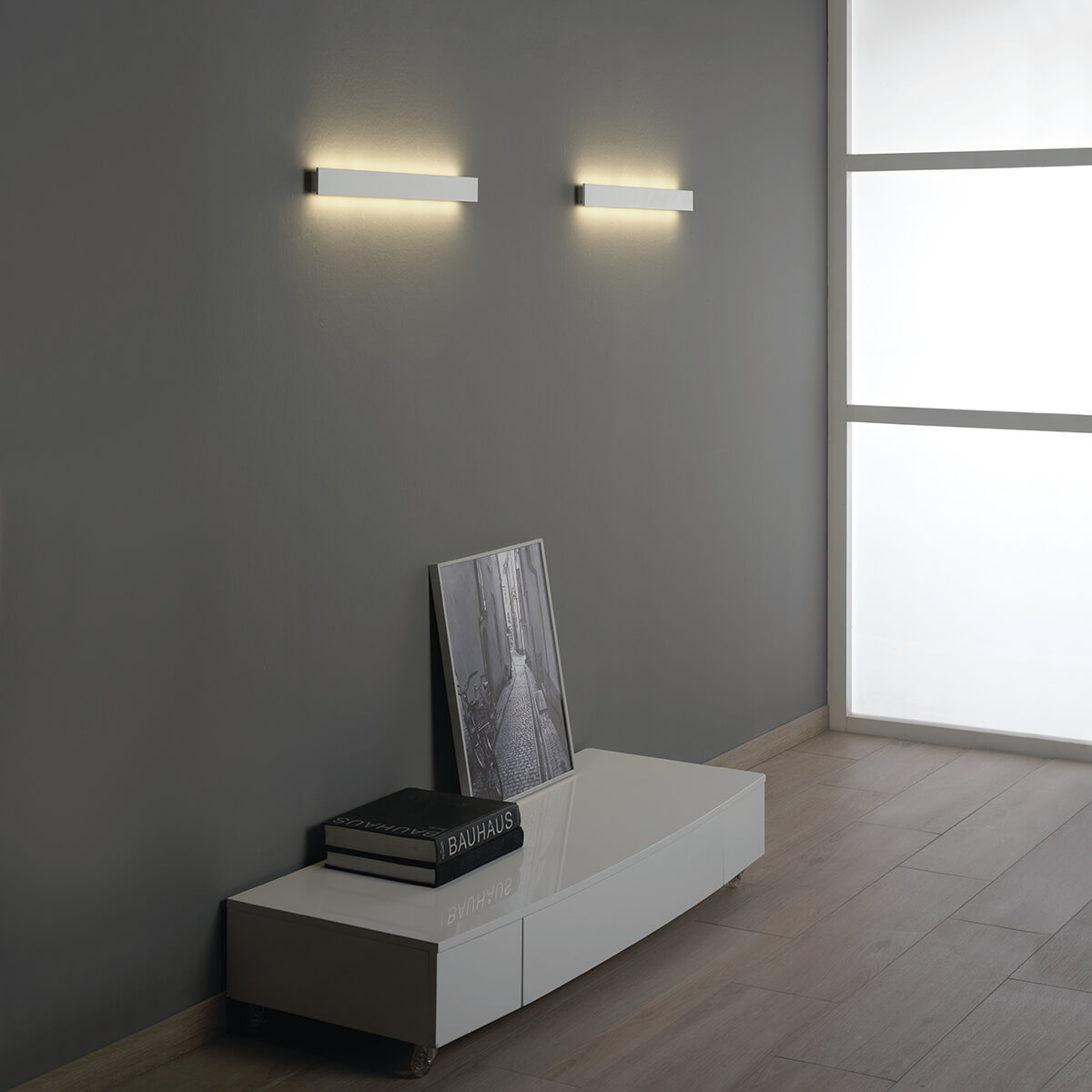 Lámpara LED rectangular en suspensión para techo de diseño Manolo Olè by FM